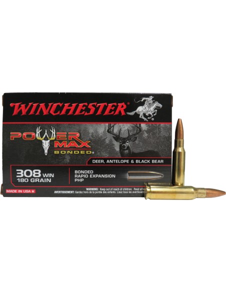 Cartucce Winchester cal. 308 winchester Power Max Bonded 180 gr