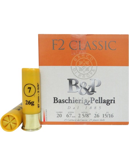 Cartucce Baschieri E Pellagri F2 Classic Cal. 20/67 26 G Piombo 7