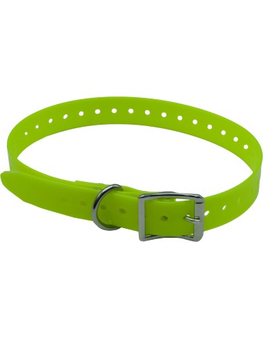 Collare plastificato in Biothane fluo...