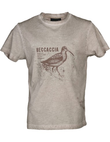 Univers - T-Shirt beige con stampa...