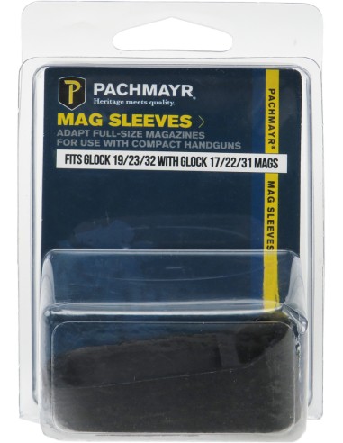 Pachmayr Magazine Sleeve for Glock 19/23/32 Handgun w/ Glock 17/22/31  Magazine, Black - 03850