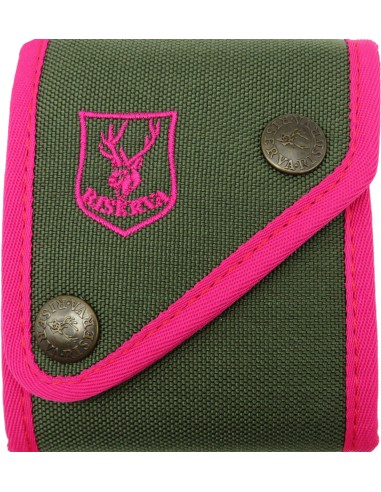 Riserva - giberna portacolpi in cordura 7 celle verde e magenta