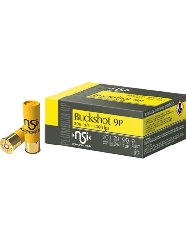 Cartucce Nobel Pallettoni Buckshot 9P...