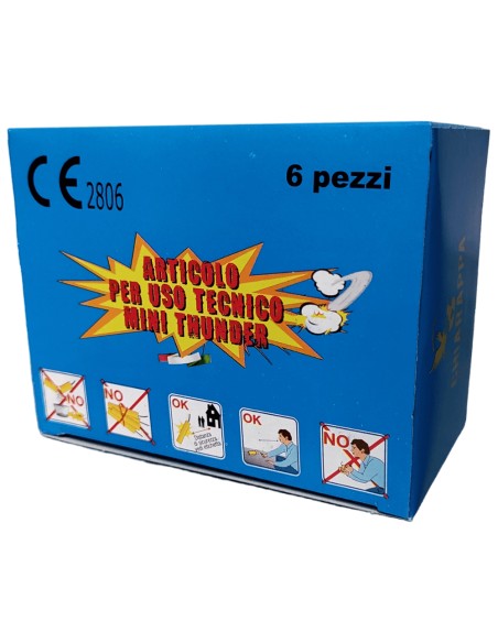 Petardo Mini Thunder New P1 confezione da 6 pz