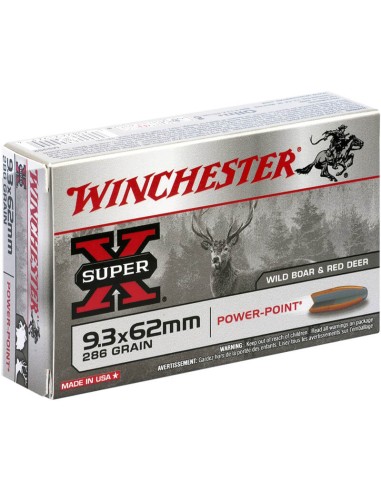 Cartucce Winchester cal. 9.3x62 Power...